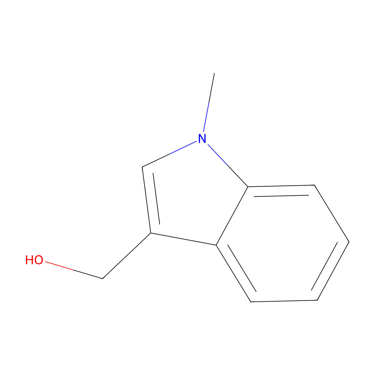 3-Hydroxymethyl-1-methylindole molecular structure, CAS 6965-44-2