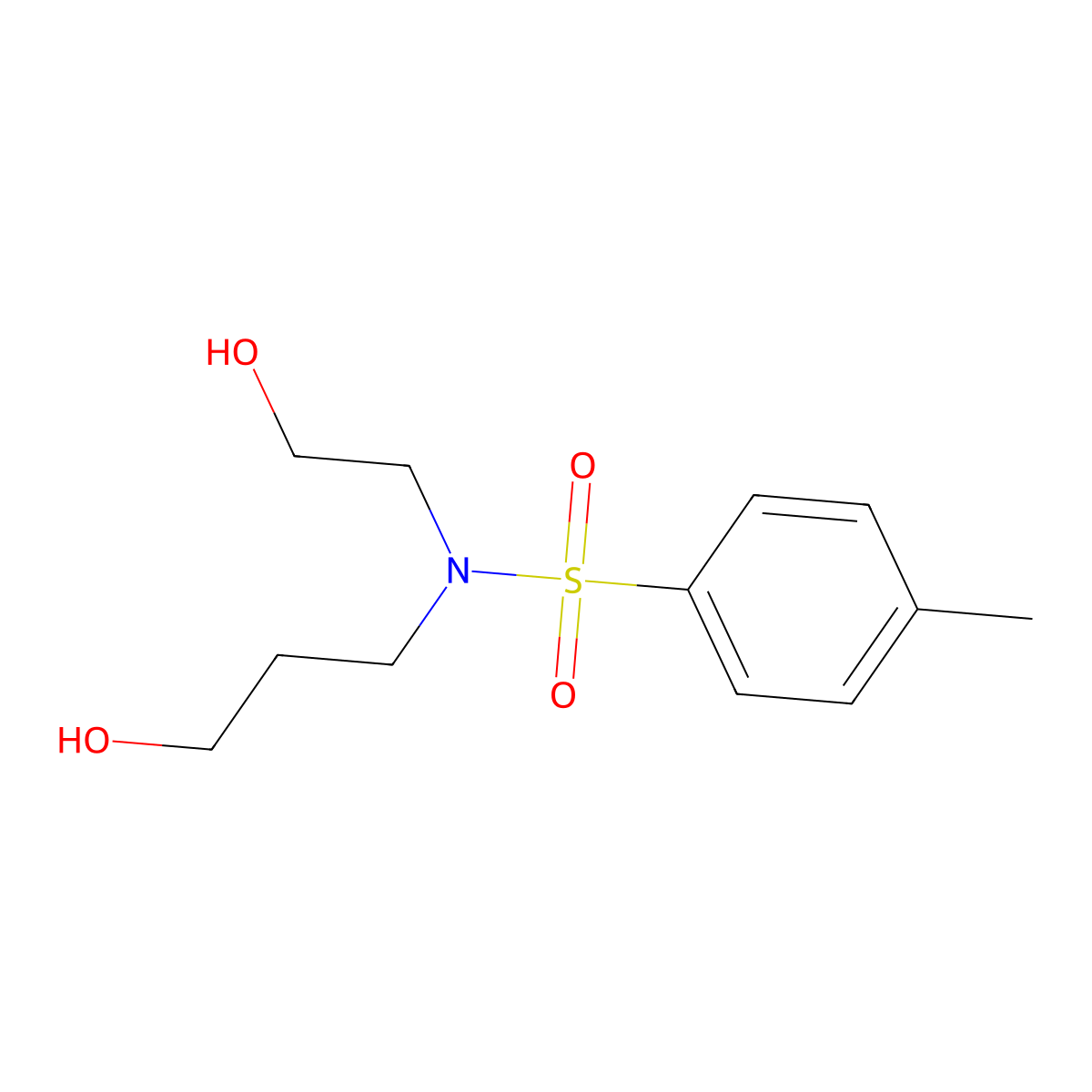 N-(2-Hydroxyethyl)-N-(3-hydroxypropyl)-p-toluenesulphonamide molecular structure, CAS 6965-77-1