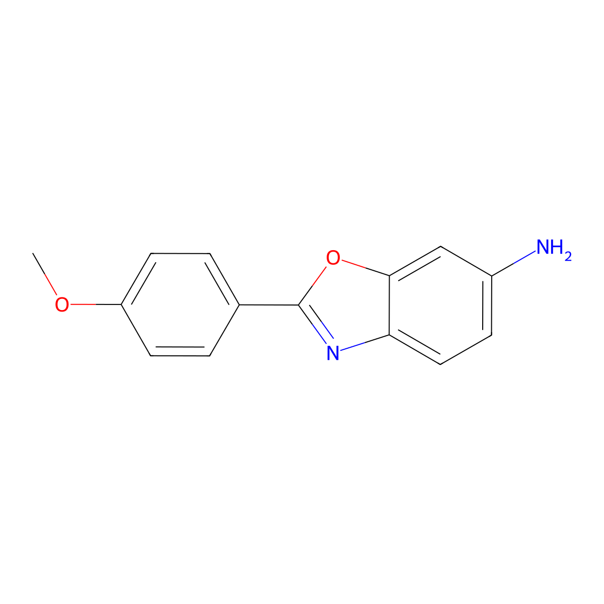 2-(4-Methoxyphenyl)-1,3-benzoxazol-6-amine molecular structure, CAS 69657-62-1