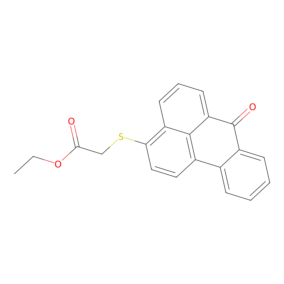 3-(Ethoxycarbonylmethylthio)benzanthrone molecular structure, CAS 69658-14-6