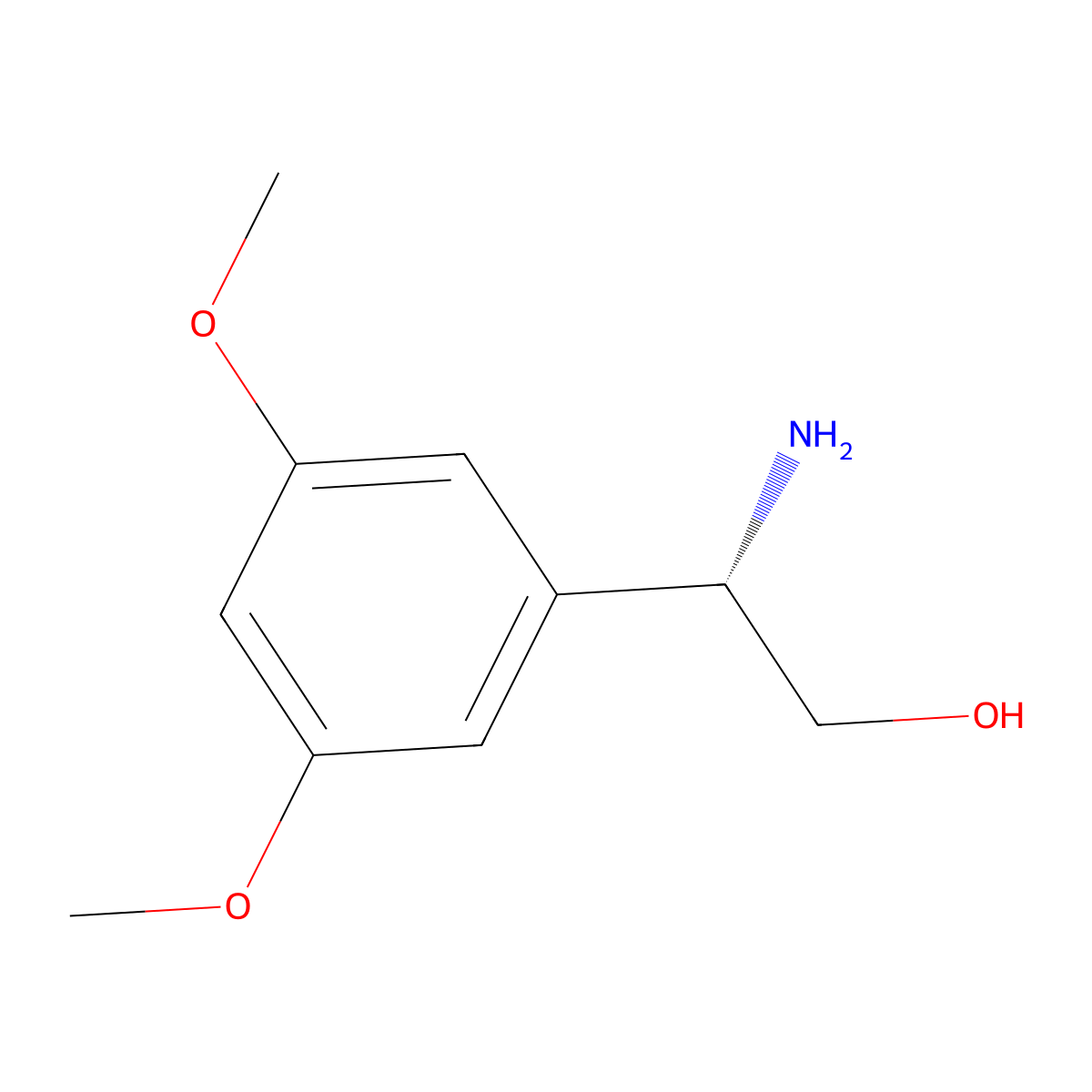 (S)-2-Amino-2-(3,5-dimethoxyphenyl)ethanol molecular structure, CAS 696598-88-6