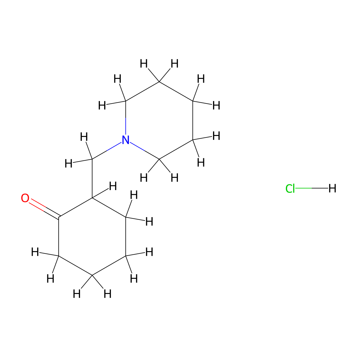 Pimeclone hydrochloride molecular structure, CAS 6966-09-2
