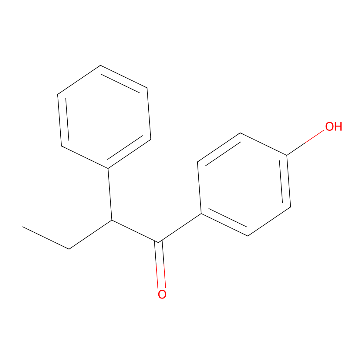 1-(4-Hydroxyphenyl)-2-phenylbutan-1-one molecular structure, CAS 6966-21-8