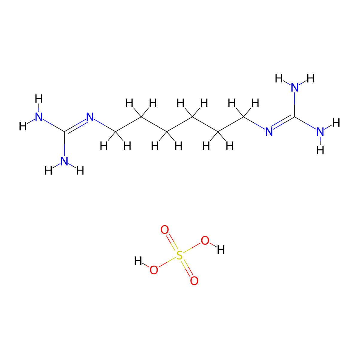 1,6-Bis(guanidino)hexane Sulfate molecular structure, CAS 6966-26-3