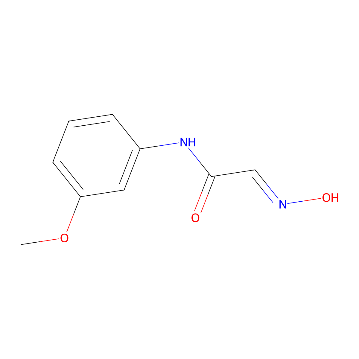 (2E)-2-(hydroxyimino)-N-(3-methoxyphenyl)acetamide molecular structure, CAS 6966-87-6