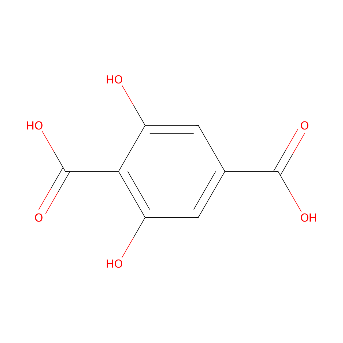 2,6-Dihydroxy-1,4-benzenedicarboxylic acid molecular structure, CAS 69660-39-5