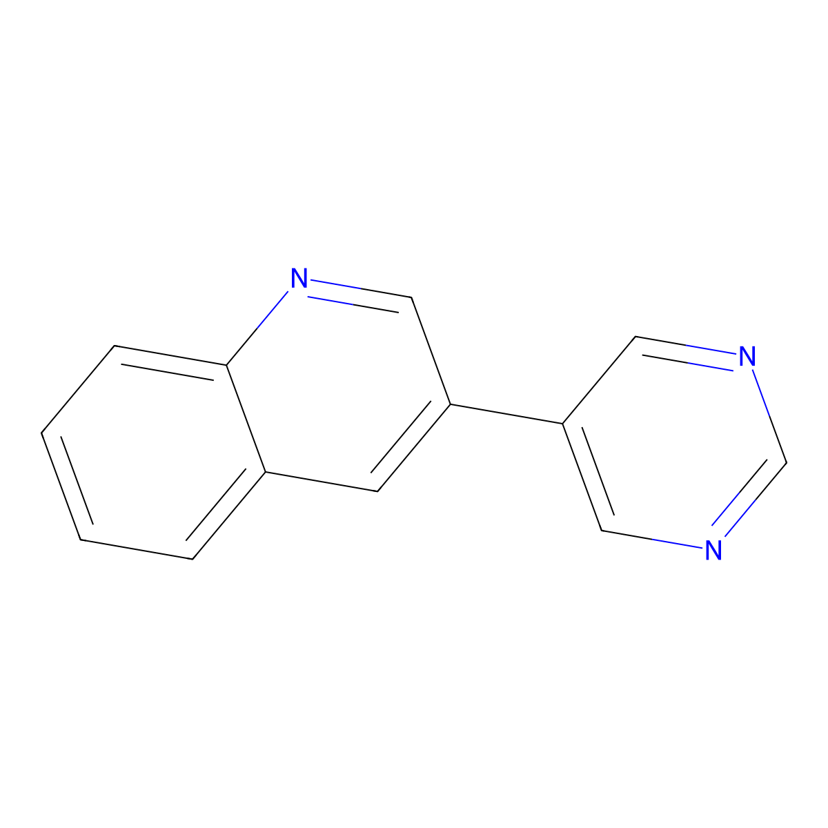3-Pyrimidin-5-ylquinoline molecular structure, CAS 696601-80-6