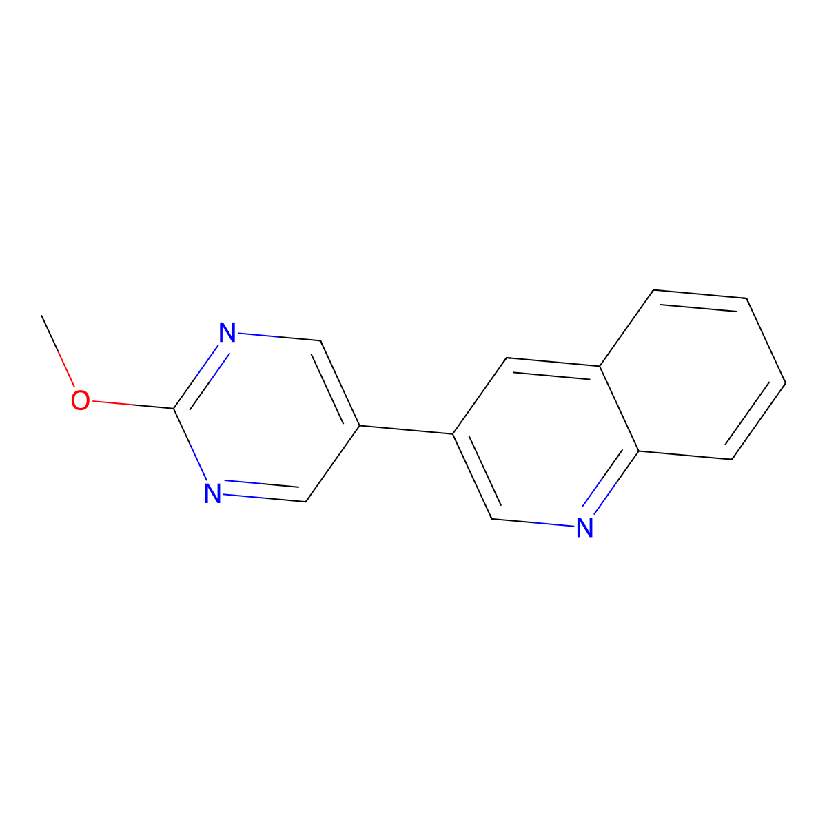 3-(2-Methoxypyrimidin-5-yl)quinoline molecular structure, CAS 696602-17-2