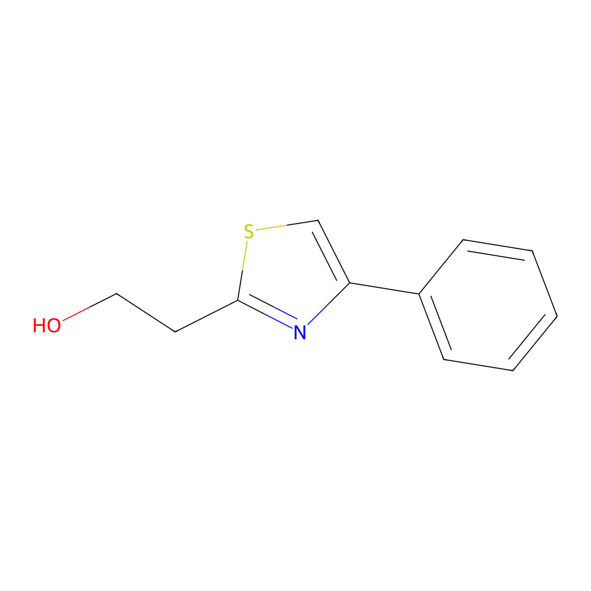 2-(4-Phenyl-1,3-thiazol-2-yl)ethanol molecular structure, CAS 696602-83-2