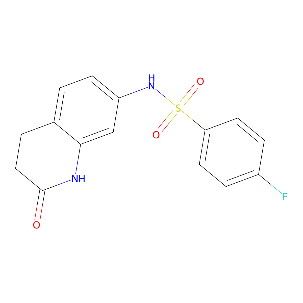7-{[(4-Fluorophenyl)sulfonyl]amino}-1,3,4-trihydroquinolin-2-one molecular structure, CAS 696603-26-6