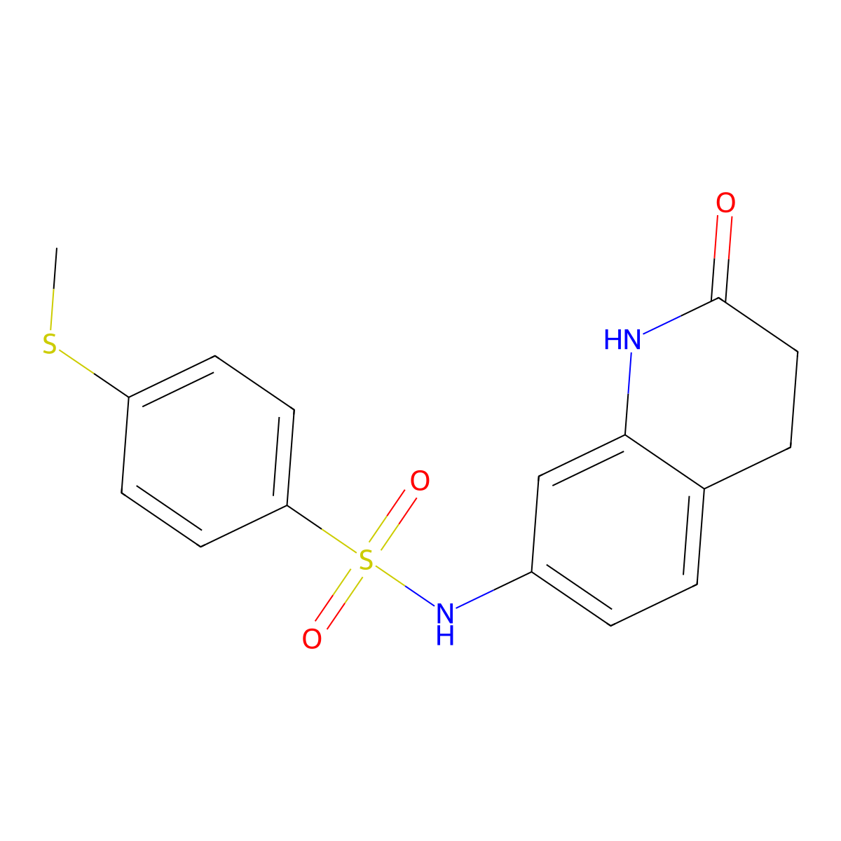 7-{[(4-Methylthiophenyl)sulfonyl]amino}-1,3,4-trihydroquinolin-2-one molecular structure, CAS 696603-34-6