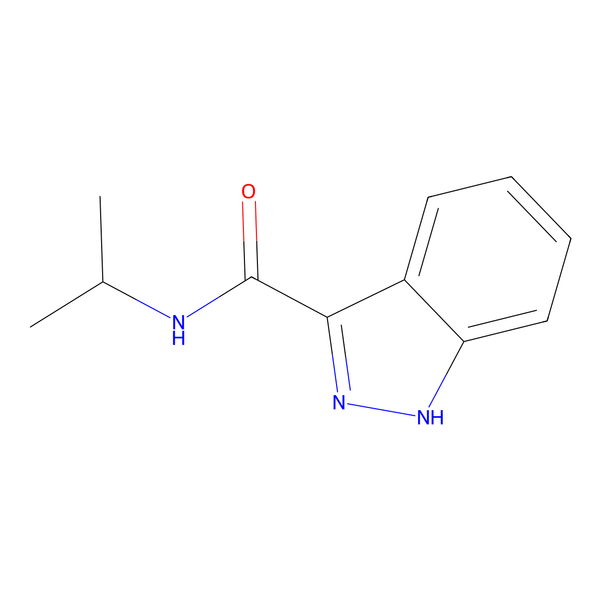 N-propan-2-yl-1H-indazole-3-carboxamide molecular structure, CAS 696604-01-0
