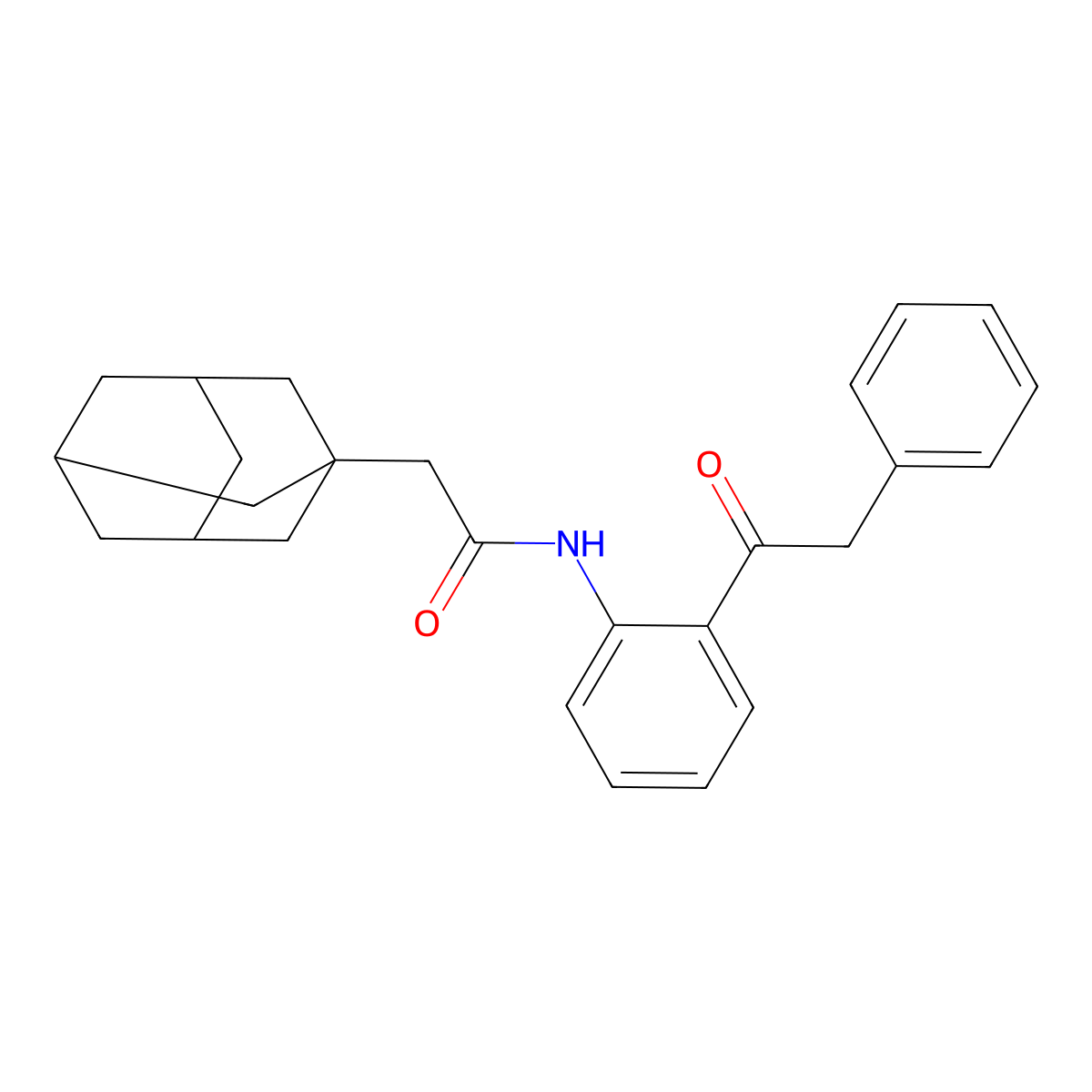 2-(1-adamantyl)-N-[2-(2-phenylacetyl)phenyl]acetamide molecular structure, CAS 696604-36-1