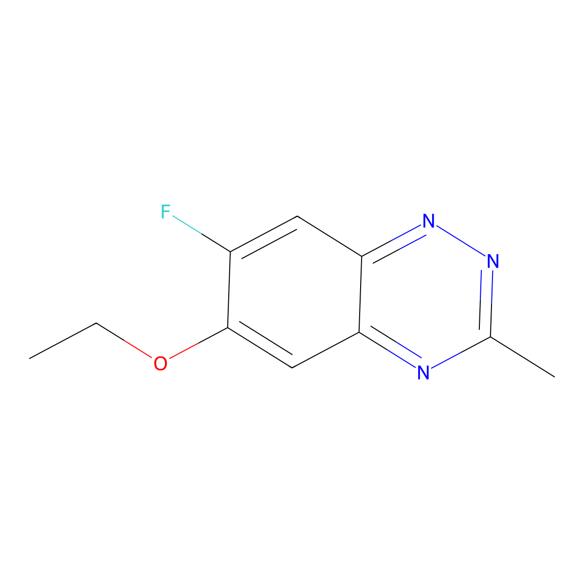 6-Ethoxy-7-fluoro-3-methyl-1,2,4-benzotriazine molecular structure, CAS 696605-73-9
