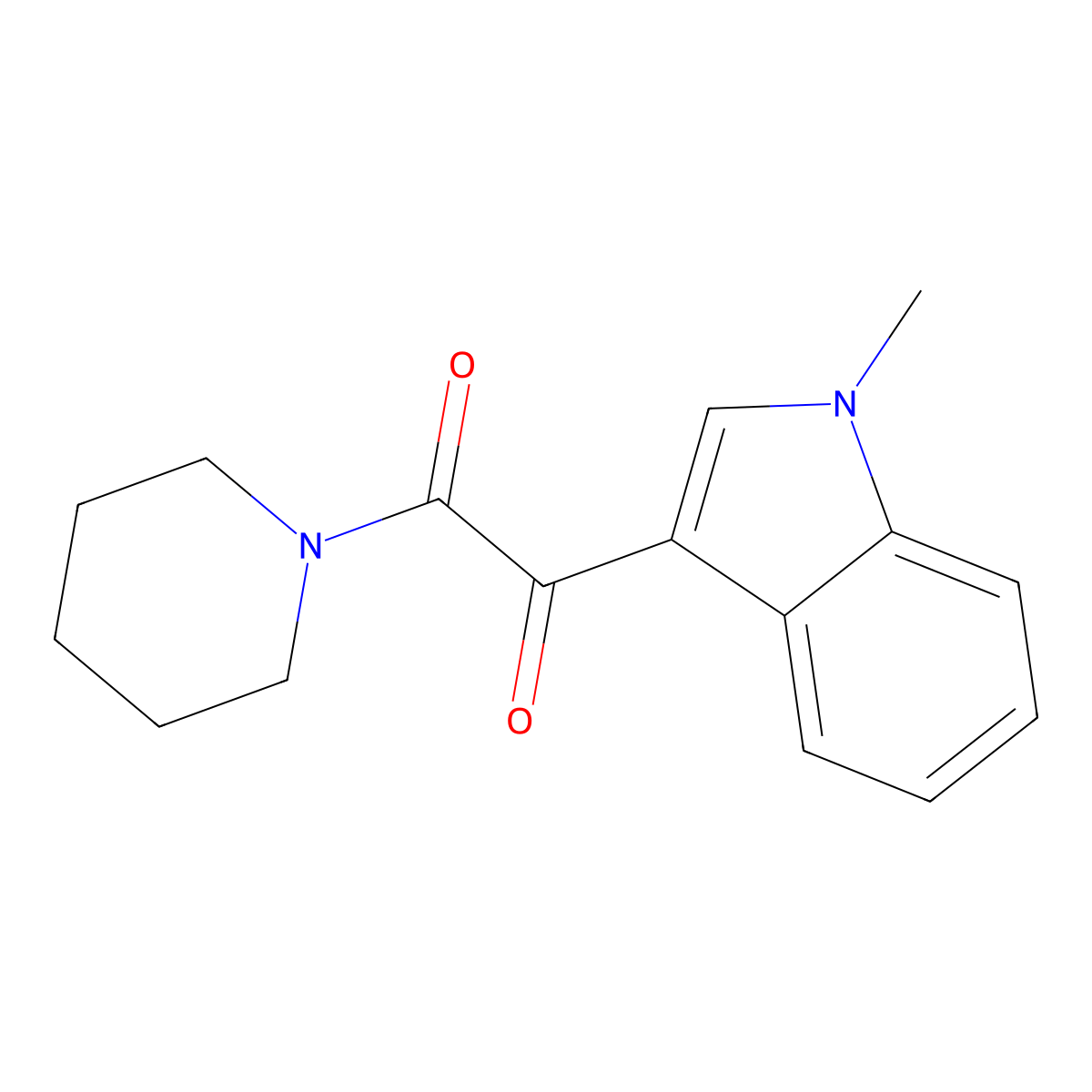 1-(1-Methylindol-3-yl)-2-piperidin-1-ylethane-1,2-dione molecular structure, CAS 696605-97-7