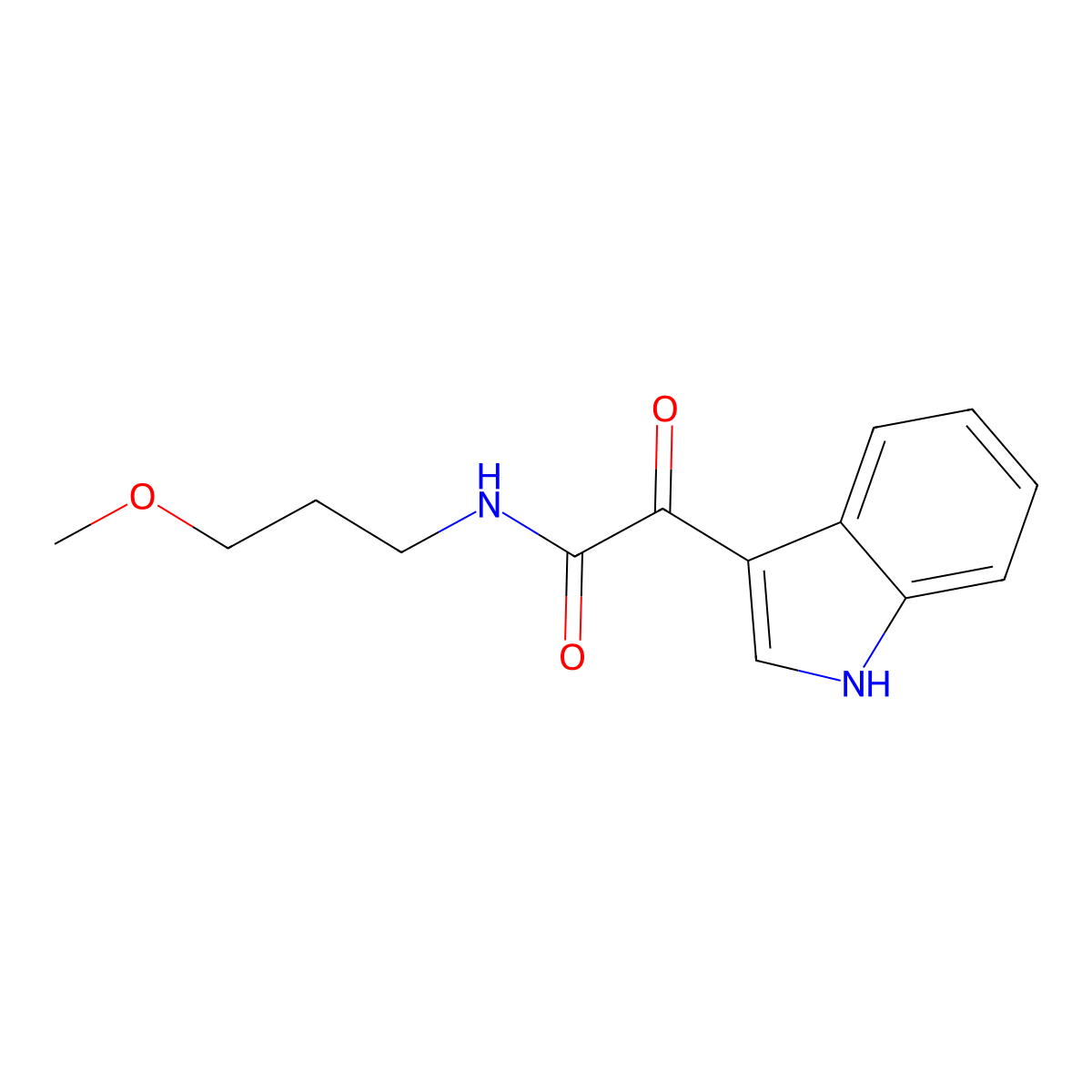 2-(1H-indol-3-yl)-N-(3-methoxypropyl)-2-oxoacetamide molecular structure, CAS 696607-03-1