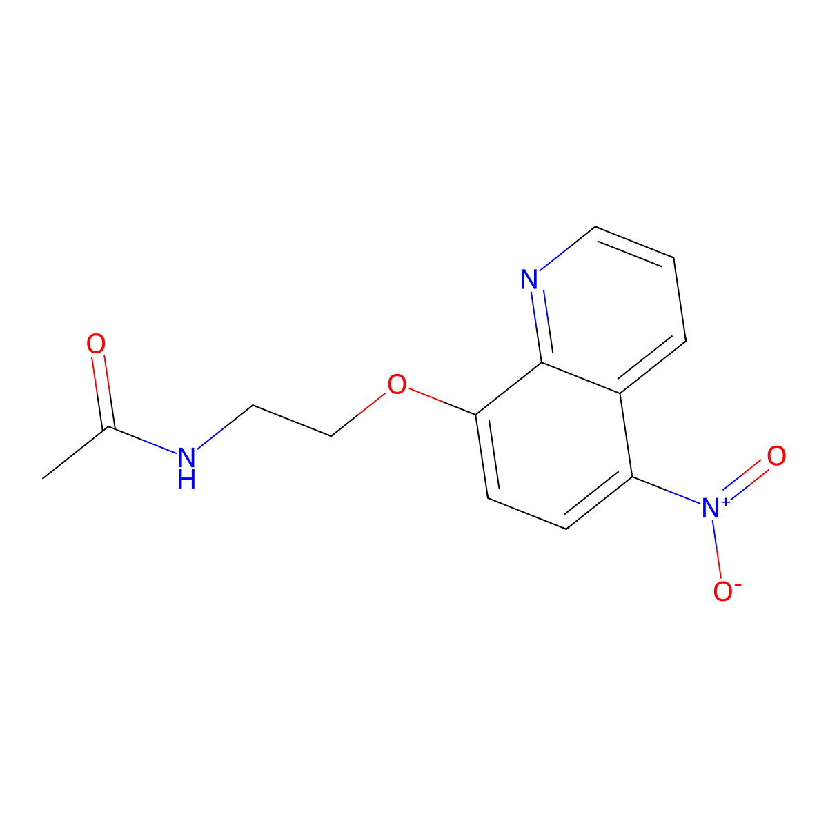 N-{2-[(5-nitroquinolin-8-yl)oxy]ethyl}acetamide molecular structure, CAS 696607-18-8