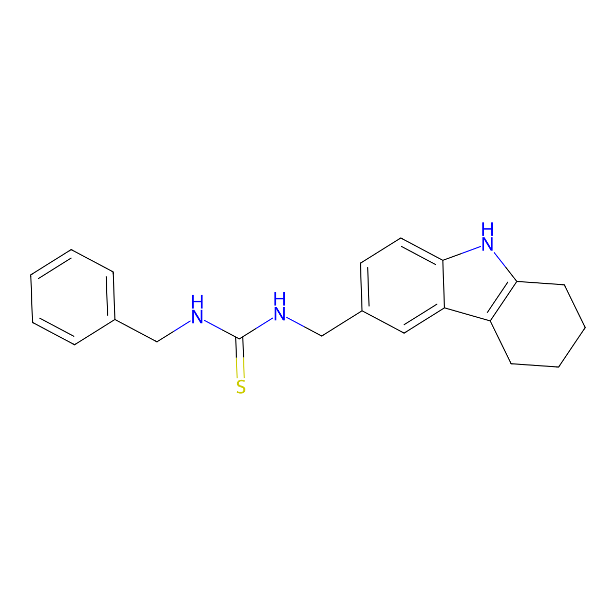 1-Benzyl-3-[(2,3,4,9-tetrahydro-1H-carbazol-6-YL)methyl]thiourea molecular structure, CAS 696607-73-5