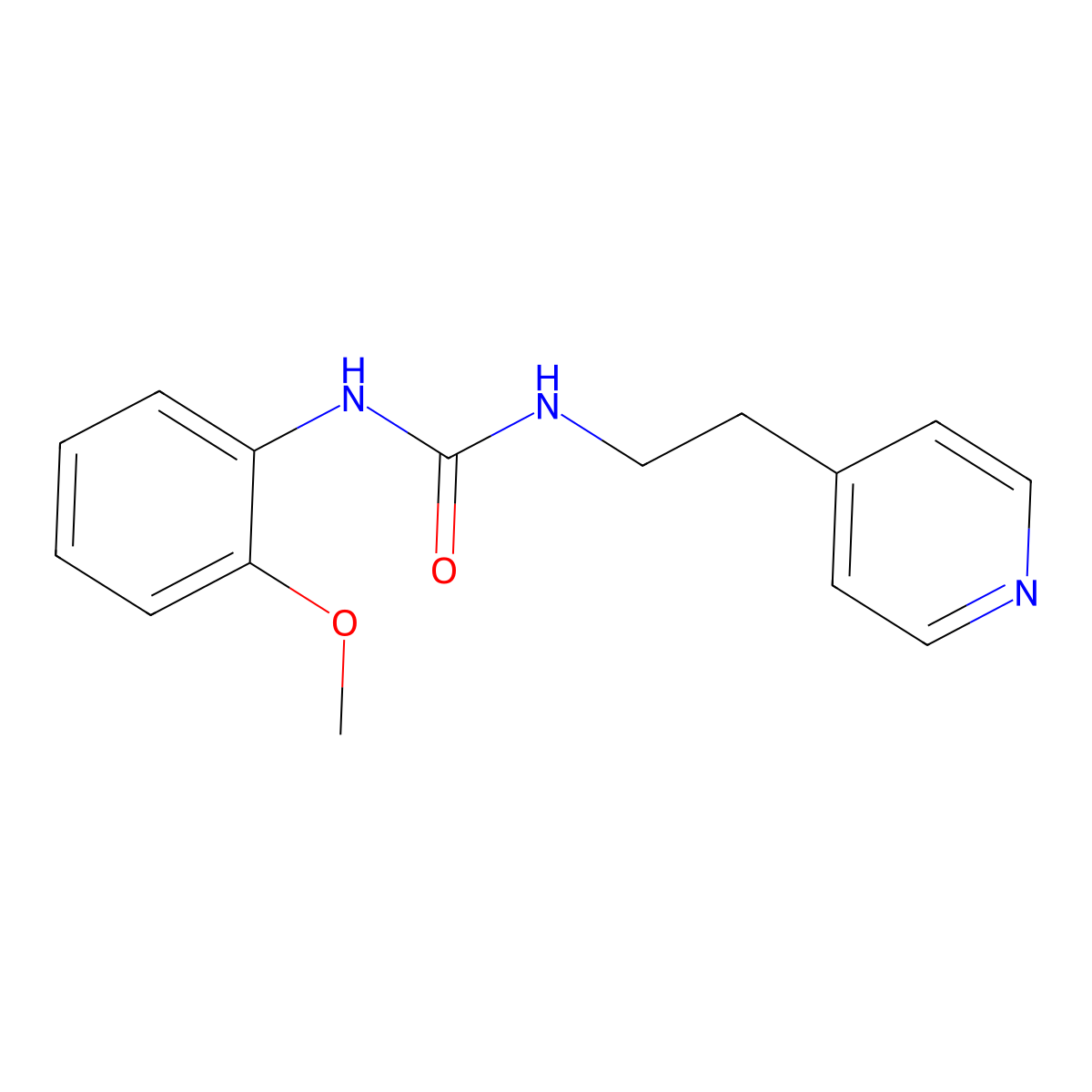 1-(2-Methoxyphenyl)-3-(2-pyridin-4-ylethyl)urea molecular structure, CAS 696609-19-5