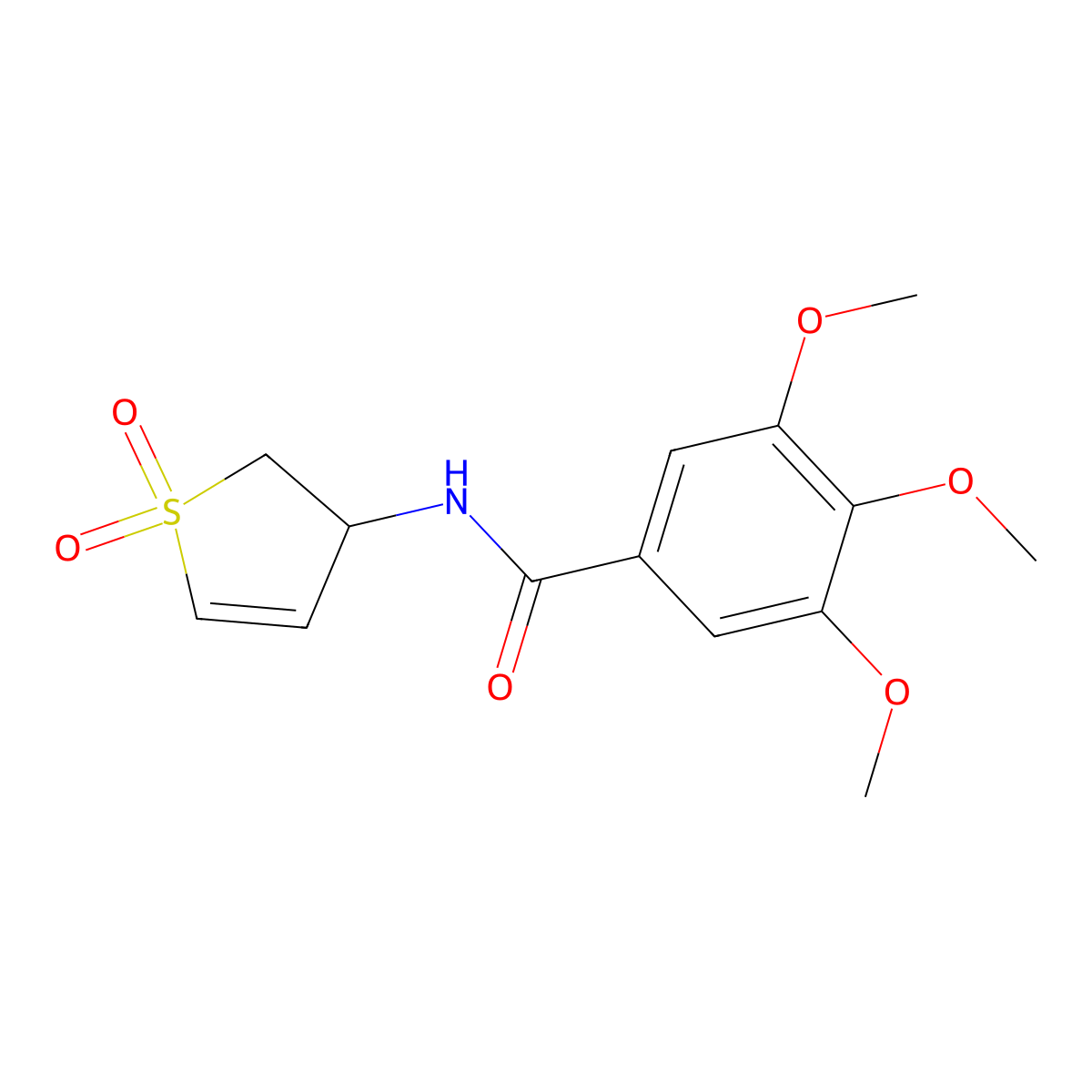 N-(1,1-dioxido-2,3-dihydrothiophen-3-yl)-3,4,5-trimethoxybenzamide molecular structure, CAS 696610-10-3