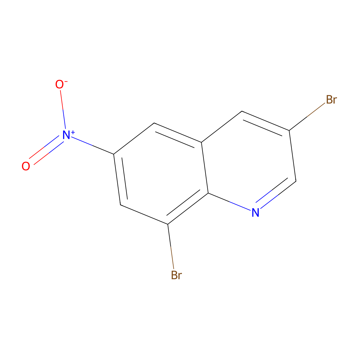 3,8-Dibromo-6-nitroquinoline molecular structure, CAS 696611-46-8