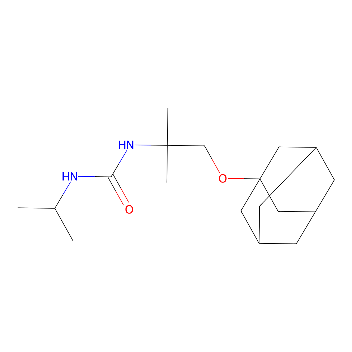 1-[1-(1-Adamantyloxy)-2-methylpropan-2-yl]-3-propan-2-ylurea molecular structure, CAS 696613-29-3