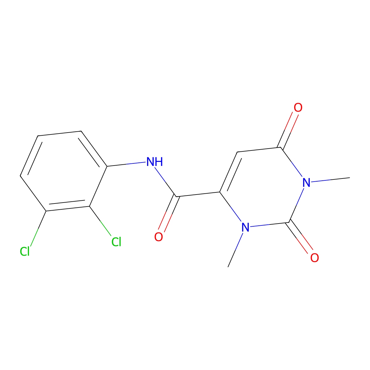 N-(2,3-dichlorophenyl)-1,3-dimethyl-2,6-dioxopyrimidine-4-carboxamide molecular structure, CAS 696614-34-3