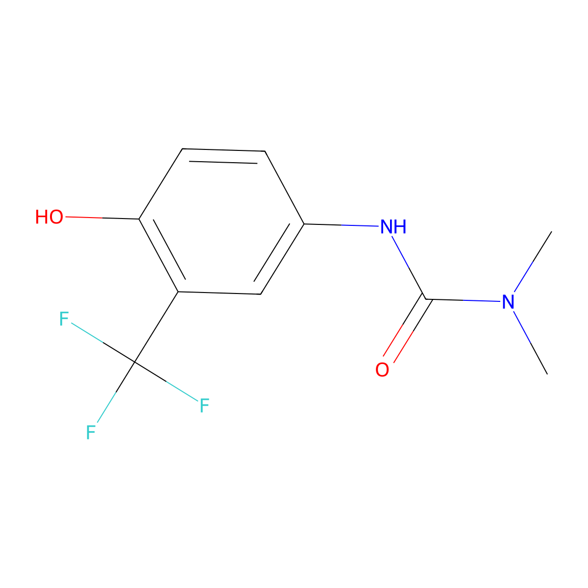 1-(4-Hydroxy-3-(trifluoromethyl)phenyl)-3,3-dimethylurea molecular structure, CAS 696617-92-2