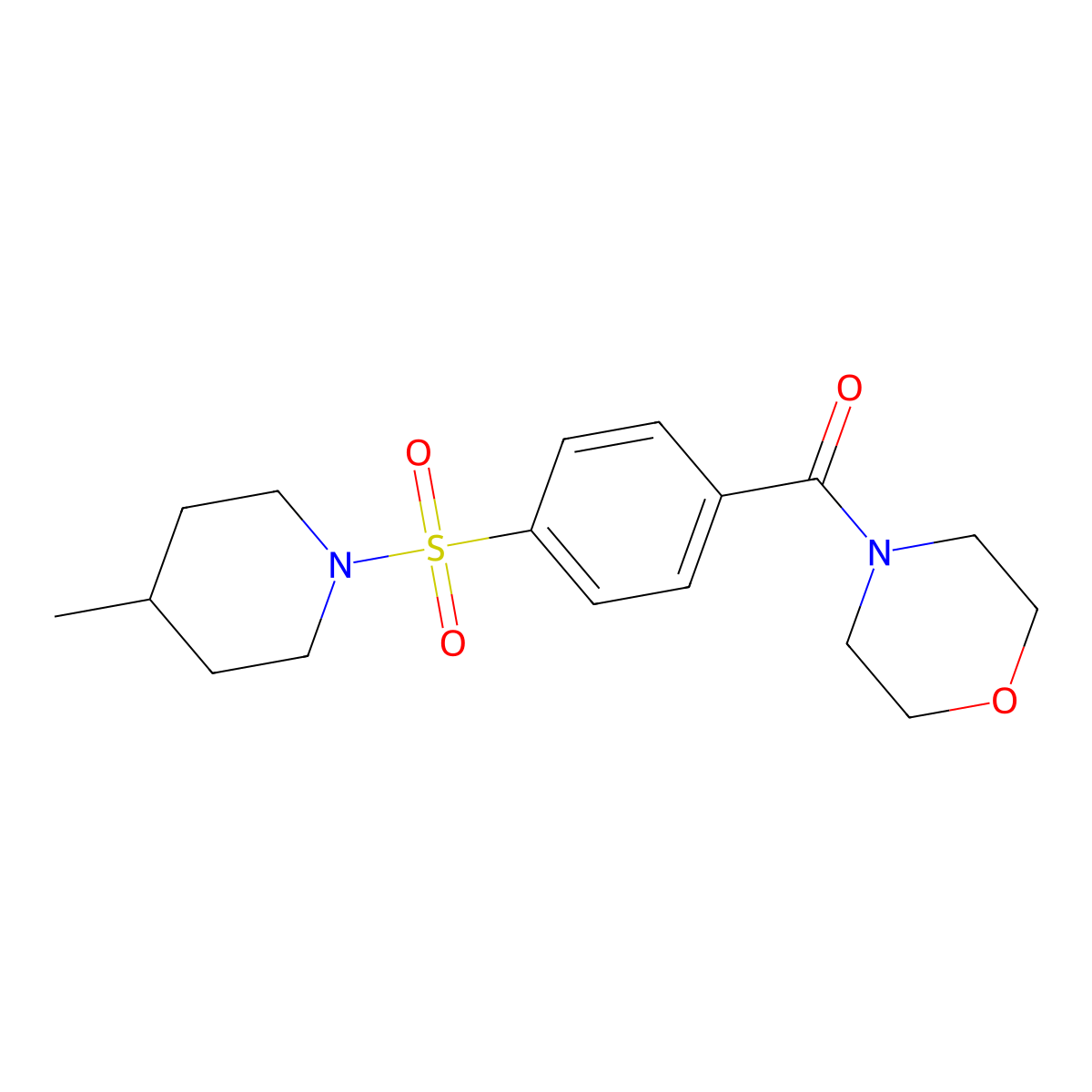 [4-(4-Methylpiperidin-1-yl)sulfonylphenyl]-morpholin-4-ylmethanone molecular structure, CAS 696619-07-5