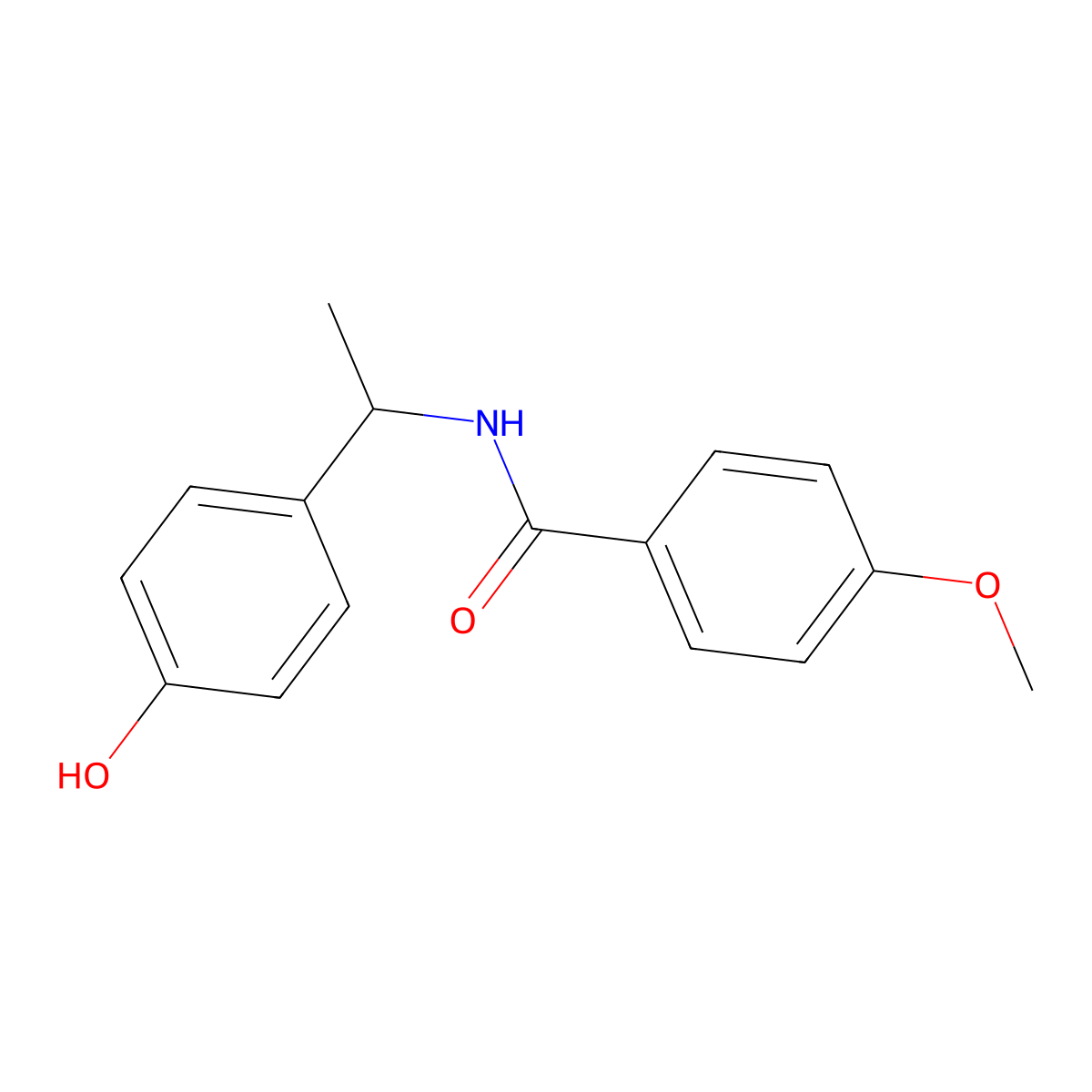 N-[1-(4-Hydroxyphenyl)ethyl]-4-methoxybenzamide molecular structure, CAS 696620-25-4