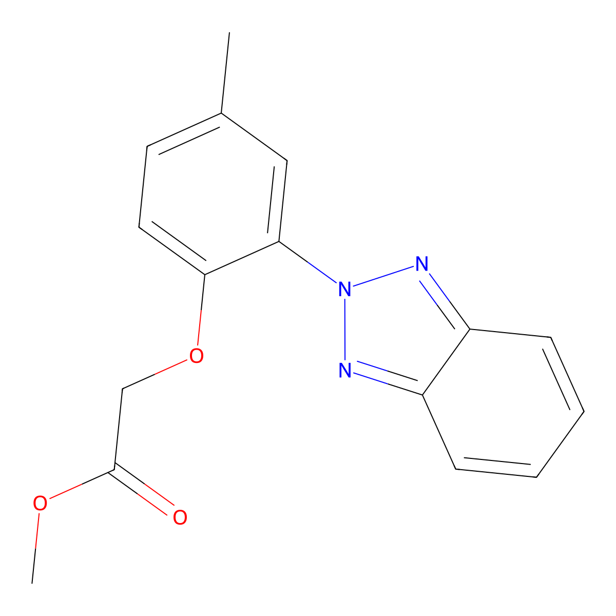 methyl [2-(2H-1,2,3-benzotriazol-2-yl)-4-methylphenoxy]acetate molecular structure, CAS 696621-73-5