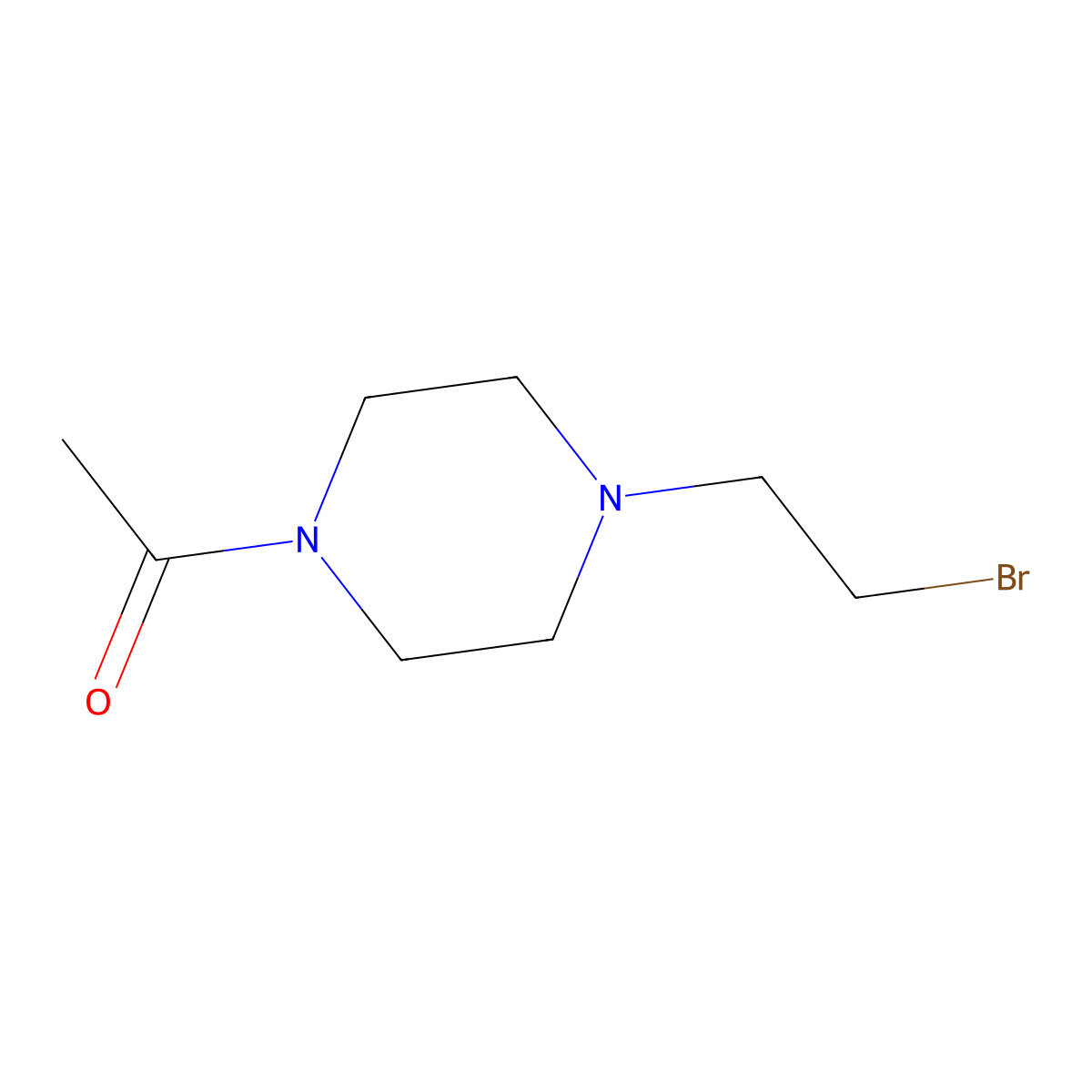 1-[4-(2-Bromoethyl)piperazin-1-yl]ethanone molecular structure, CAS 696623-56-0