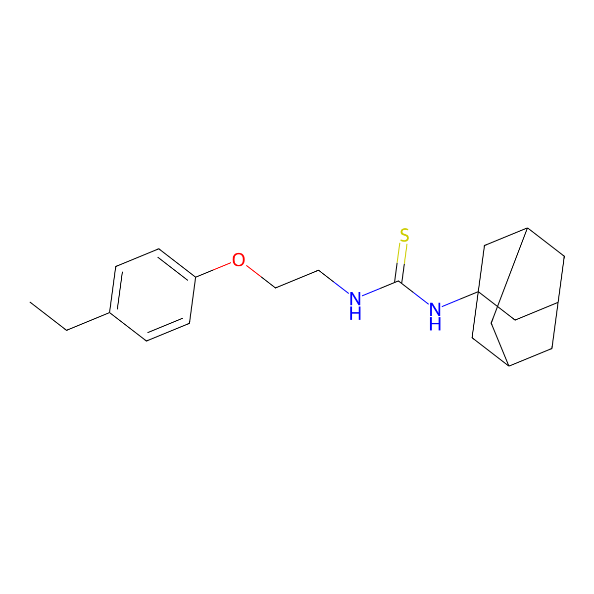 1-(1-Adamantyl)-3-[2-(4-ethylphenoxy)ethyl]thiourea molecular structure, CAS 696623-62-8