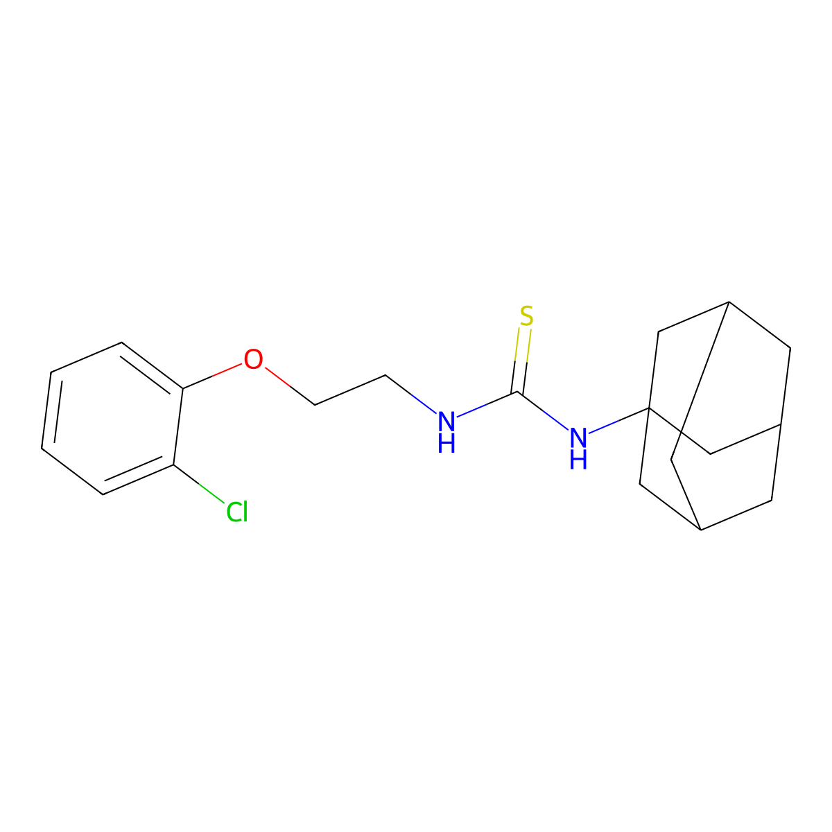 1-(1-Adamantyl)-3-[2-(2-chlorophenoxy)ethyl]thiourea molecular structure, CAS 696623-95-7