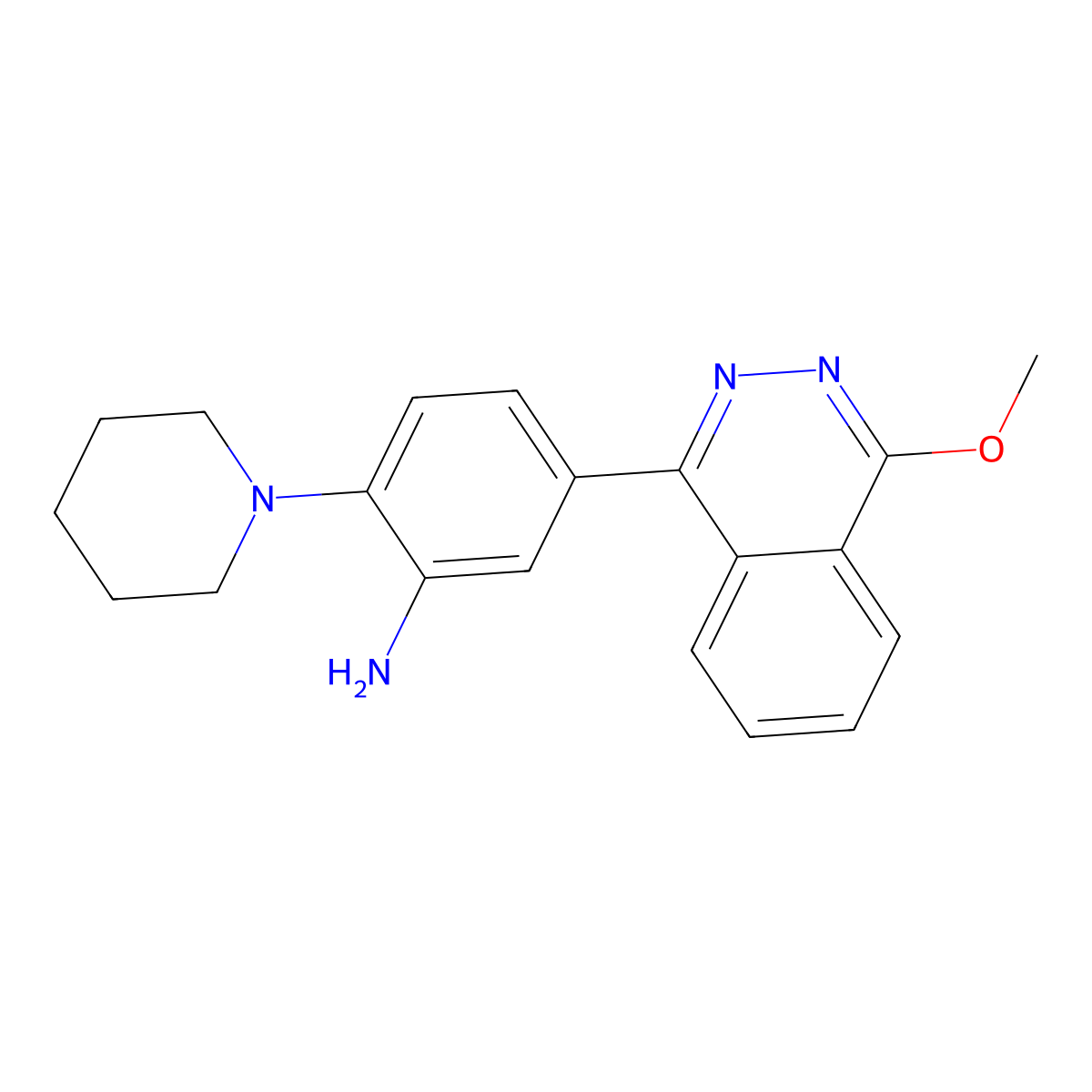 5-(4-Methoxyphthalazin-1-yl)-2-piperidin-1-ylaniline molecular structure, CAS 696625-60-2