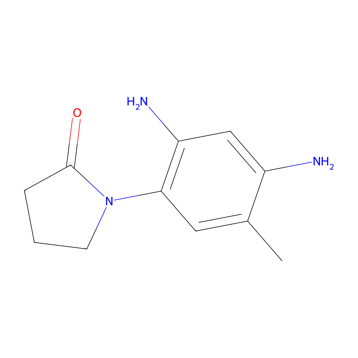 1-(2,4-Diamino-5-methylphenyl)pyrrolidin-2-one molecular structure, CAS 696625-78-2