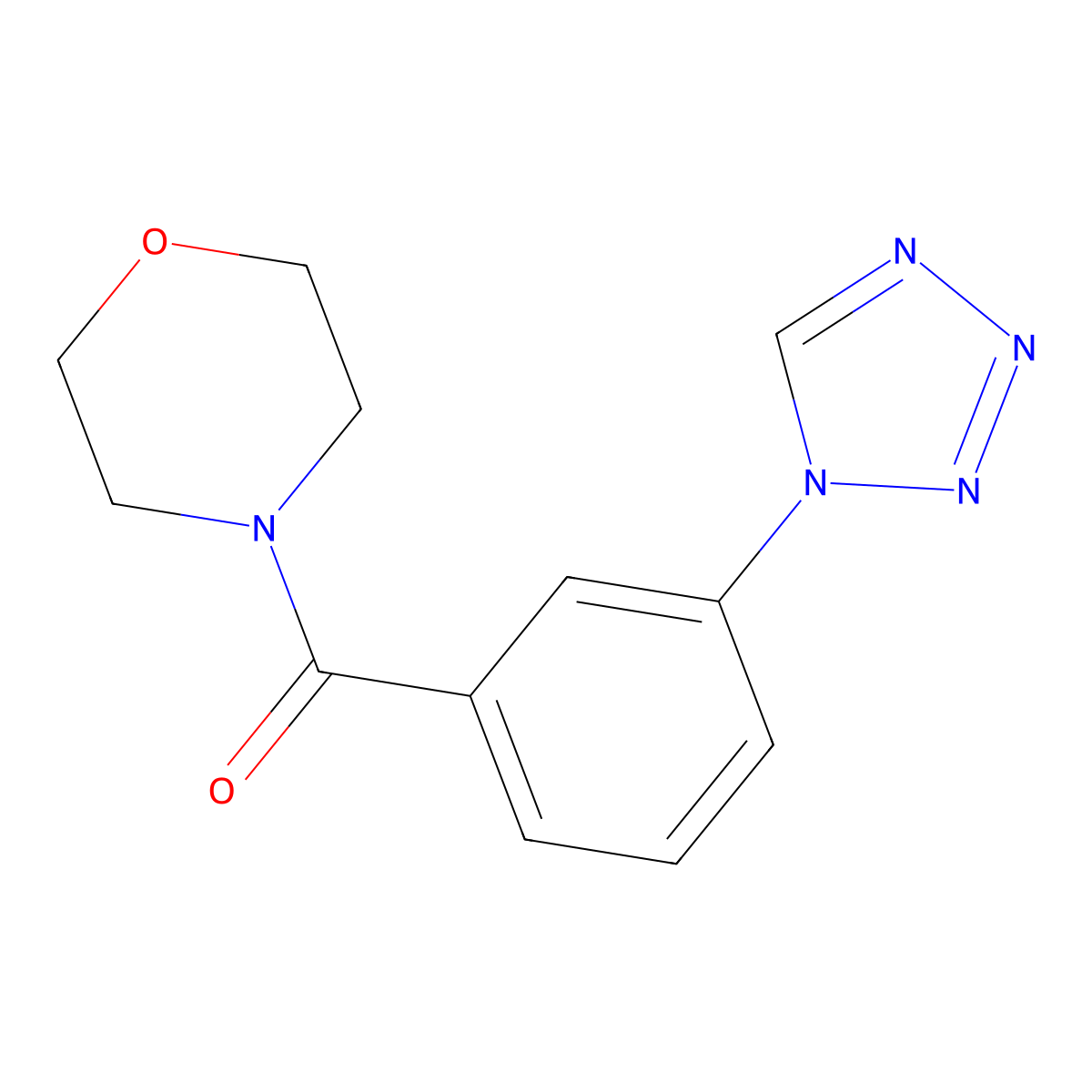 4-[3-(1H-tetrazol-1-yl)benzoyl]morpholine molecular structure, CAS 696625-94-2