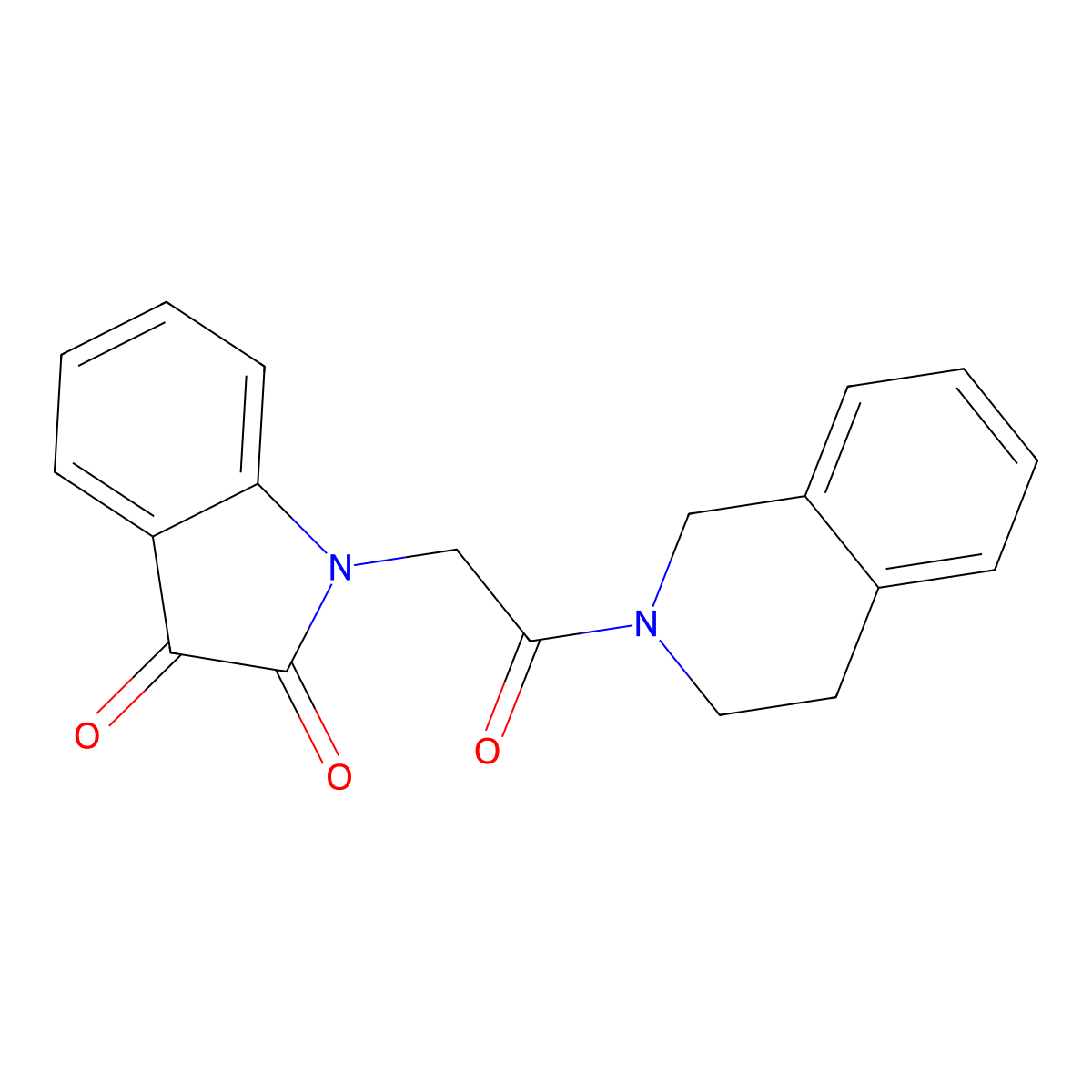1-[2-(3,4-dihydroisoquinolin-2(1H)-yl)-2-oxoethyl]-1H-indole-2,3-dione molecular structure, CAS 696626-43-4