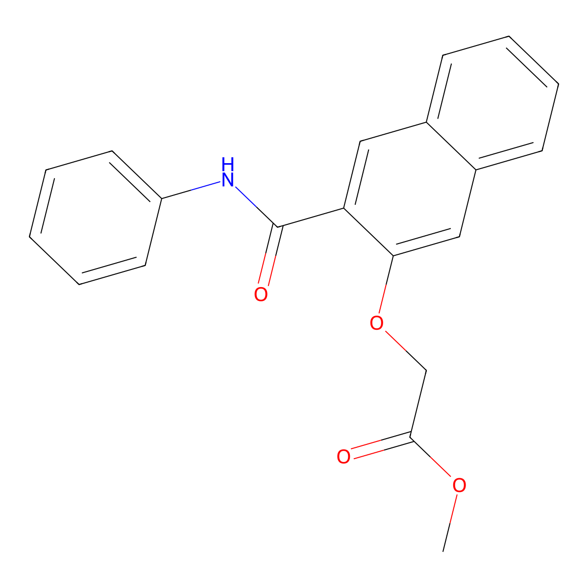 Methyl {[3-(anilinocarbonyl)-2-naphthyl]oxy}acetate molecular structure, CAS 696628-20-3