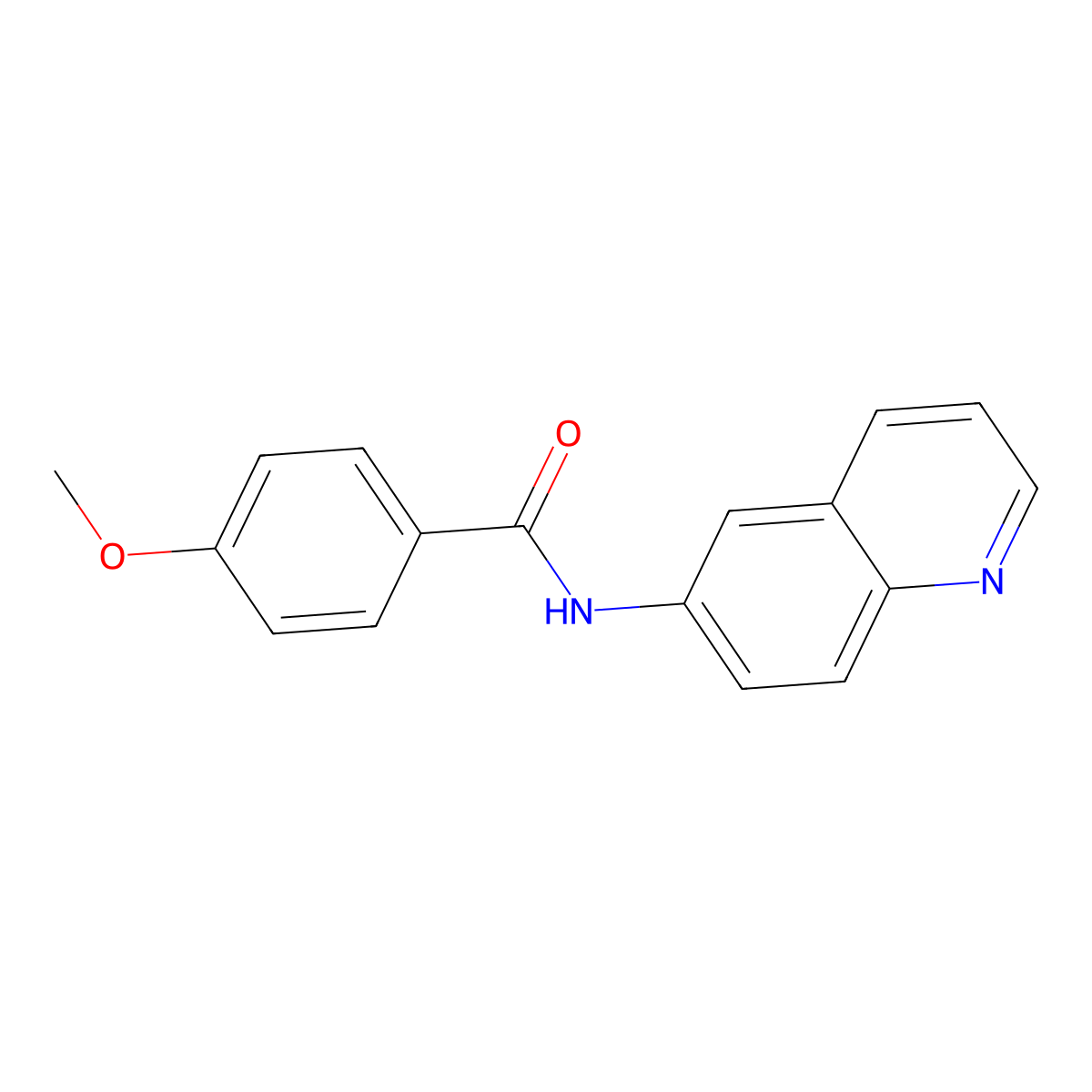 4-methoxy-N-quinolin-6-ylbenzamide molecular structure, CAS 696628-80-5