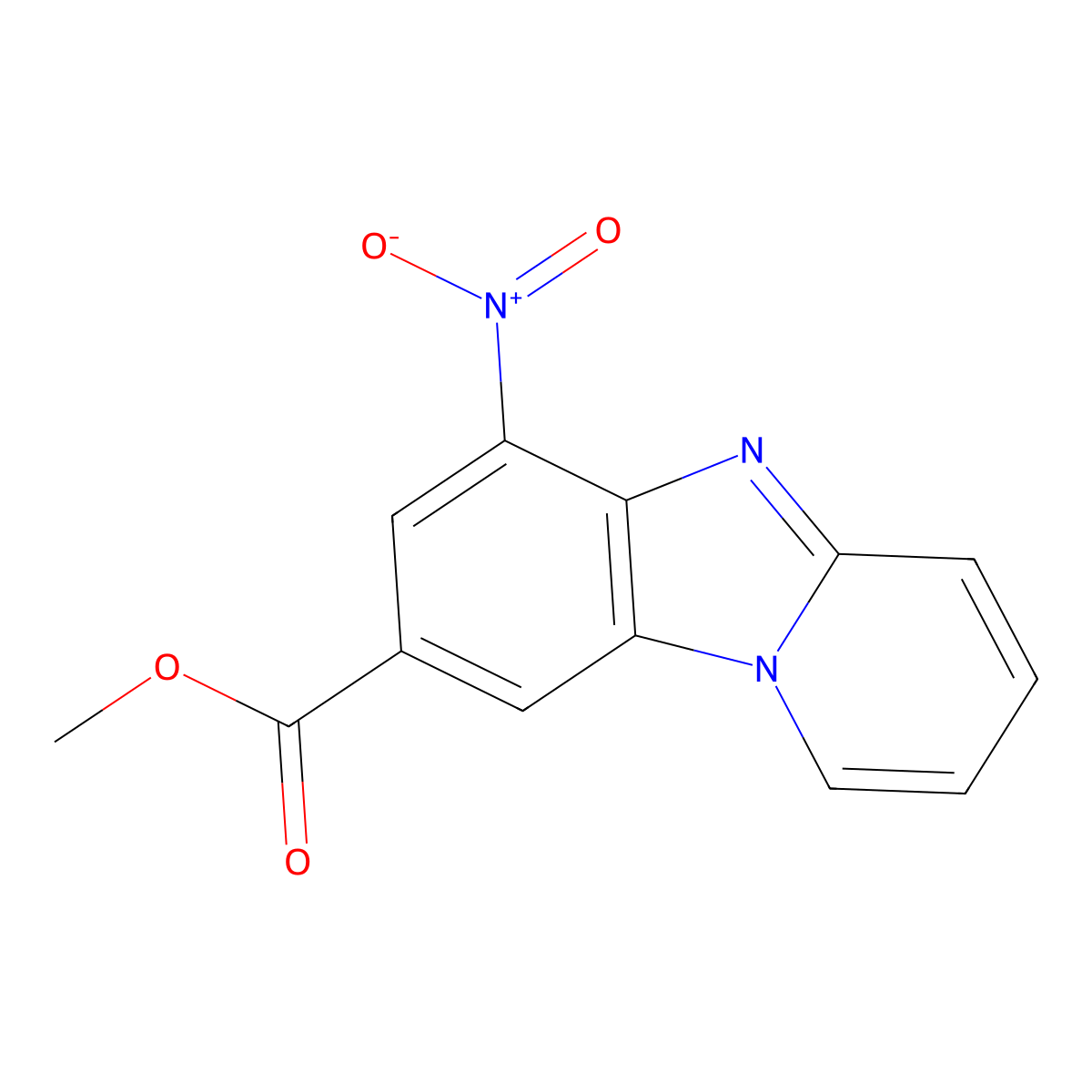Methyl 6-nitropyrido[1,2-a]benzimidazole-8-carboxylate molecular structure, CAS 696628-83-8