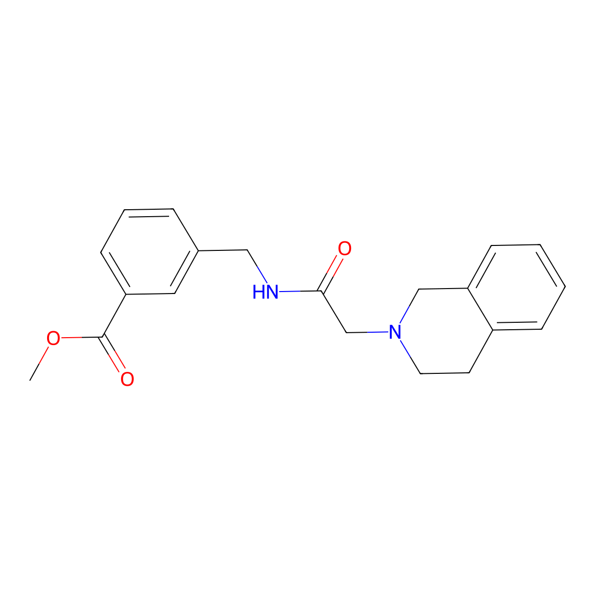 methyl 3-{[(3,4-dihydroisoquinolin-2(1H)-ylacetyl)amino]methyl}benzoate molecular structure, CAS 696629-25-1