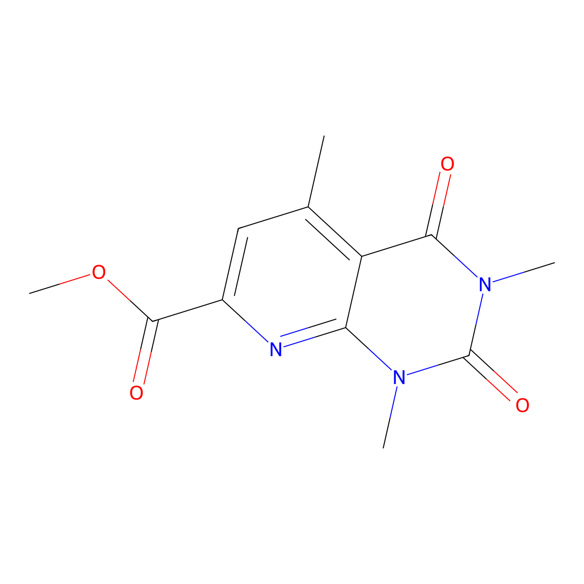 Methyl 1,3,5-trimethyl-2,4-dioxo-1,2,3,4-tetrahydropyrido[2,3-d]pyrimidine-7-carboxylate molecular structure, CAS 696629-30-8