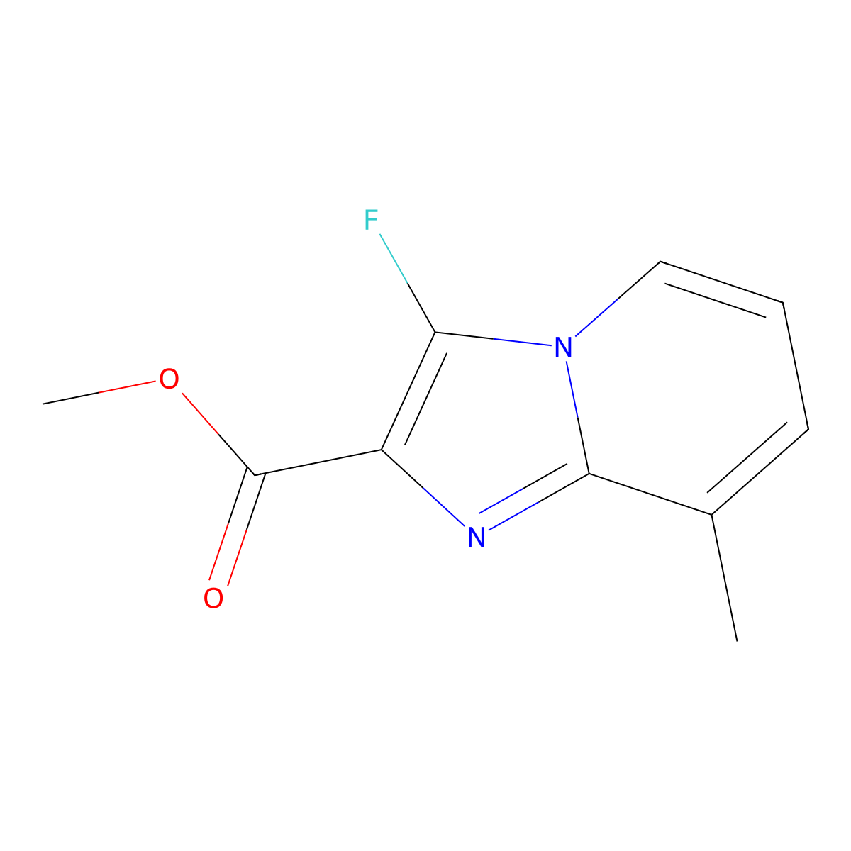 Methyl 3-fluoro-8-methylimidazo[1,2-a]pyridine-2-carboxylate molecular structure, CAS 696629-52-4