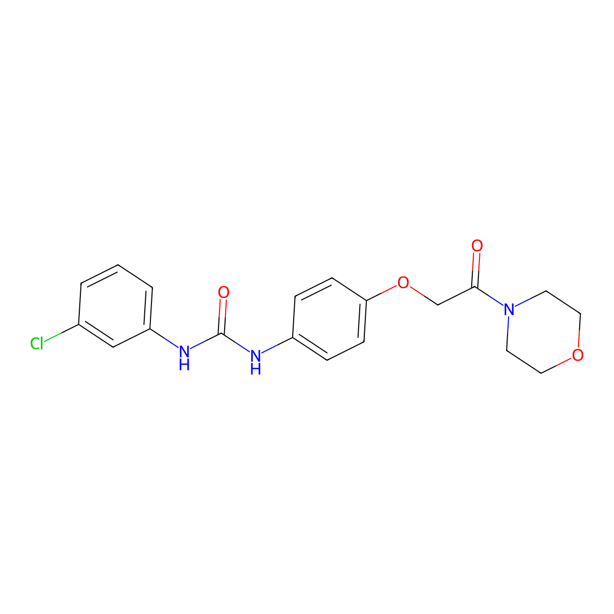 1-(3-Chlorophenyl)-3-[4-(2-morpholin-4-yl-2-oxoethoxy)phenyl]urea molecular structure, CAS 696630-40-7
