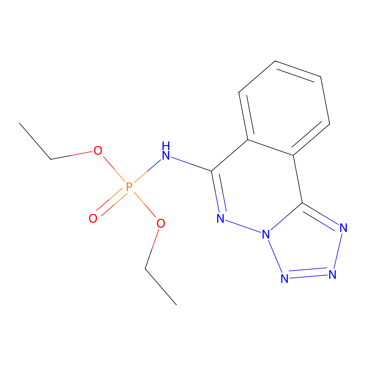 N-diethoxyphosphoryltetrazolo[5,1-a]phthalazin-6-amine molecular structure, CAS 696631-63-7
