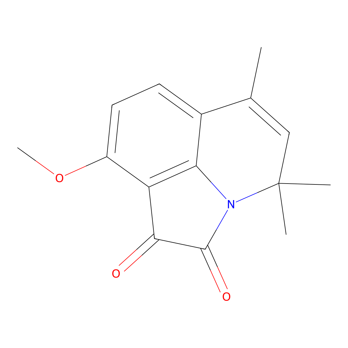 9-methoxy-4,4,6-trimethyl-4H-pyrrolo[3,2,1-ij]quinoline-1,2-dione molecular structure, CAS 696632-02-7