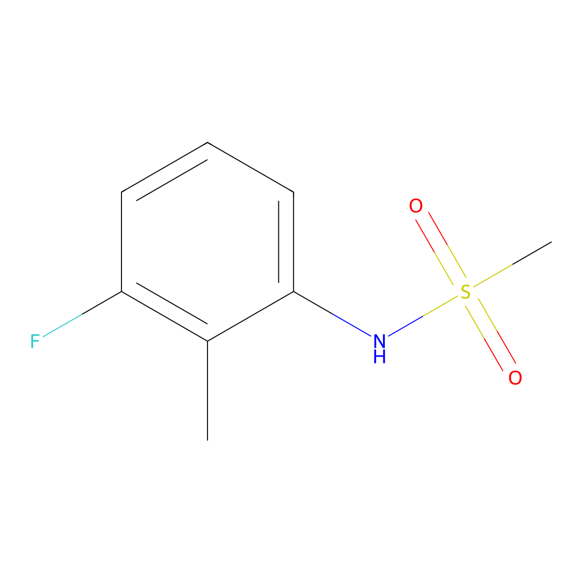 N-(3-fluoro-2-methylphenyl)methanesulfonamide molecular structure, CAS 696632-08-3