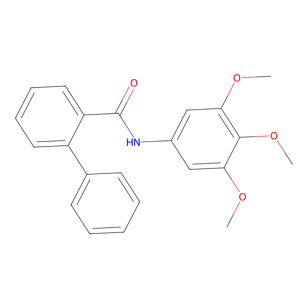 2-phenyl-N-(3,4,5-trimethoxyphenyl)benzamide molecular structure, CAS 696634-76-1