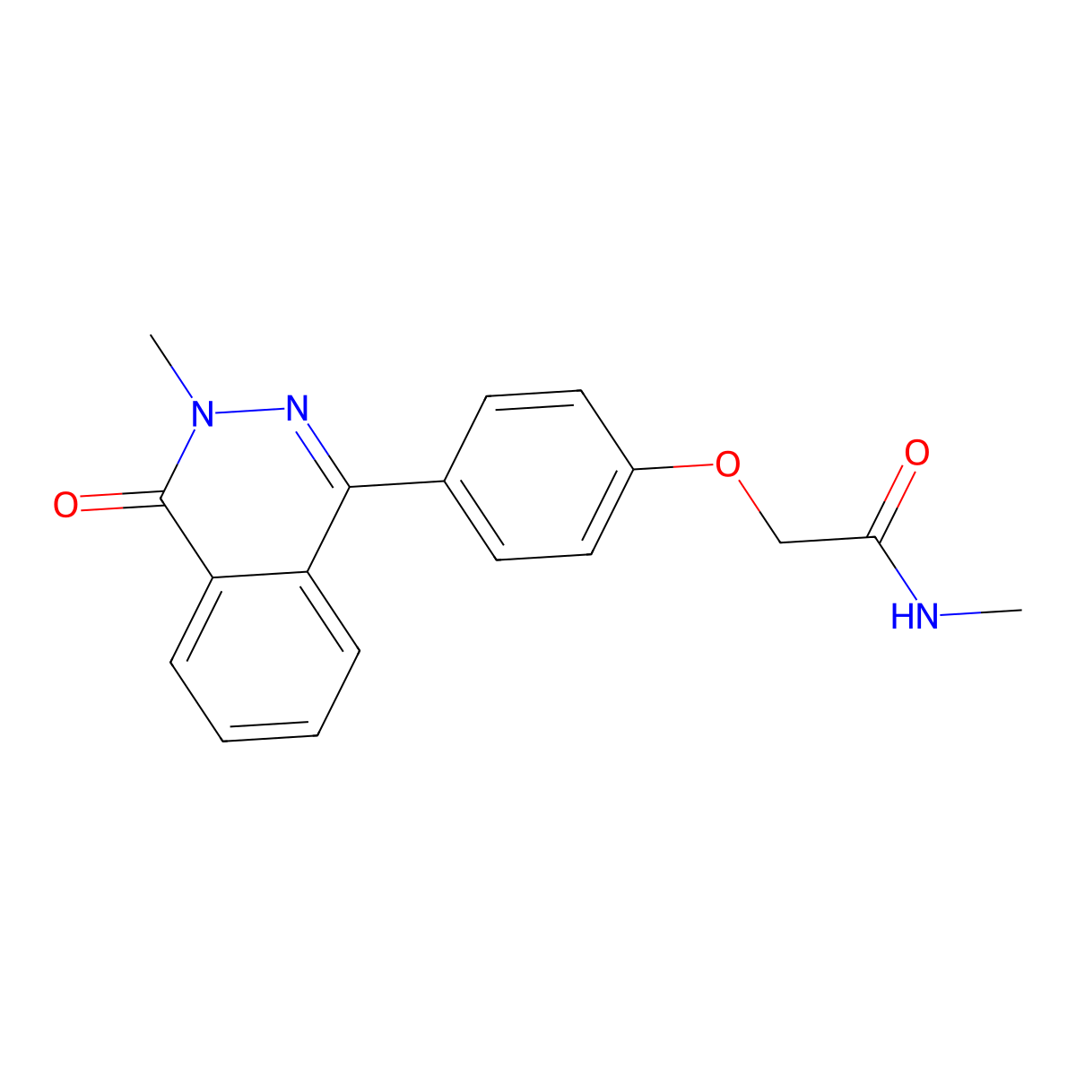 N-methyl-2-[4-(3-methyl-4-oxophthalazin-1-yl)phenoxy]acetamide molecular structure, CAS 696635-00-4